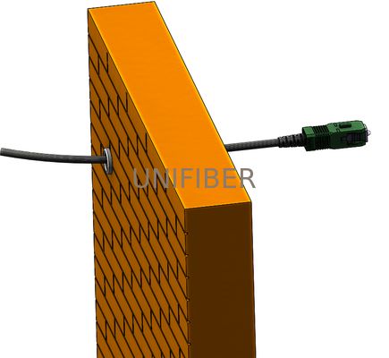 FTTH MTC/SC-SC/APC Pre-connectorized Push and Pull Drop Rush Cable Through Wall/conduit