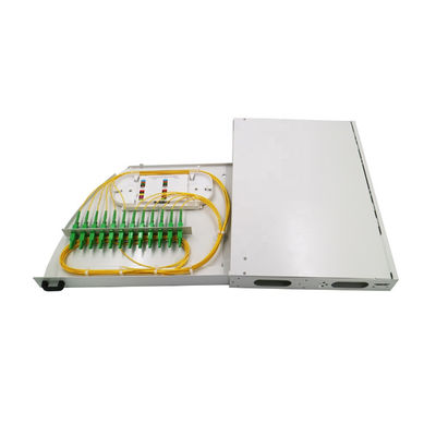 1U E2000 APC Rotary Fiber Optic Patch Panel 12 Ports SC LC