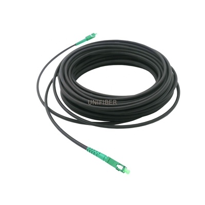 FTTH Outdoor Round Drop Cable SC 5.0mm Single Mode Fiber Optical G657A2