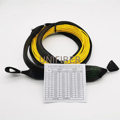 Máy tính tùy chỉnh 12 sợi OS2 Single Mode SC/UPC-SC/APC Indoor Multi-Fiber Pre Terminated Breakout Cable với mắt kéo